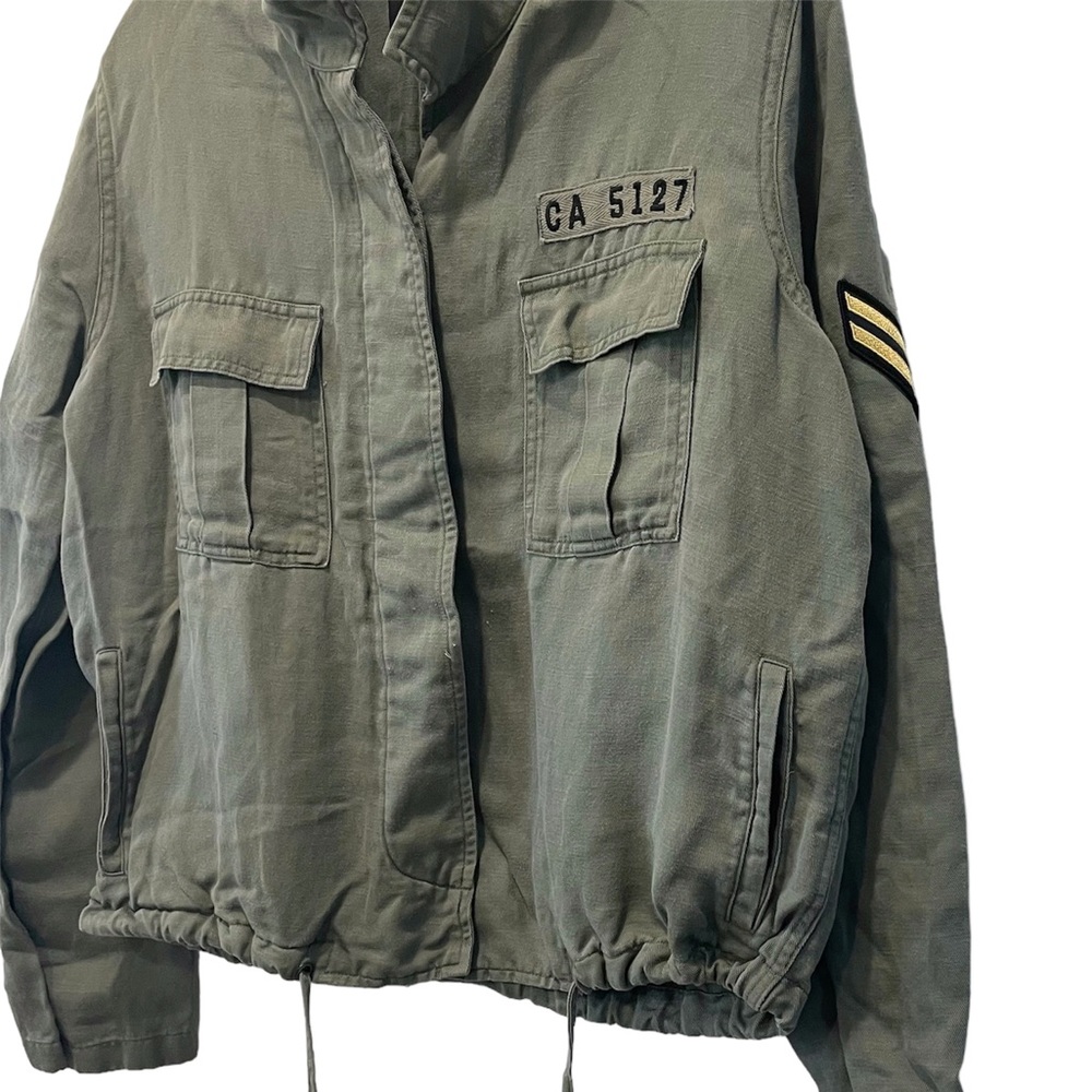 Rails Womens Sage Green Rowan Linen Blend Utility Jacket Full Zip - Picture 5 of 8